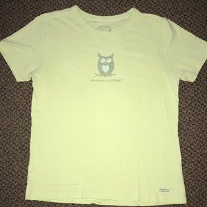 Life is Good Owl Tee